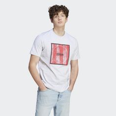 Rückansicht von adidas Tiro Box Graphic T-Shirt T-Shirt Herren Light Grey Heather