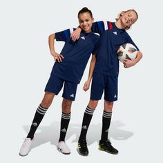 Rückansicht von adidas Fortore 23 Shorts Funktionsshorts Kinder Team Navy Blue 2 / Royal Blue / White / Team Collegiate Red