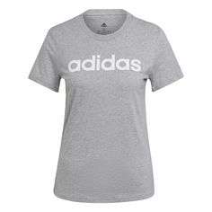 adidas LOUNGEWEAR Essentials Slim Logo T-Shirt T-Shirt Damen Medium Grey Heather / White