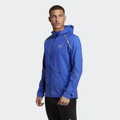 Rückansicht von adidas Marathon Jacke Laufjacke Herren Lucid Blue