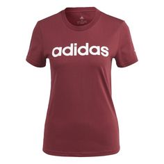 adidas LOUNGEWEAR Essentials Slim Logo T-Shirt T-Shirt Damen Shadow Red / White