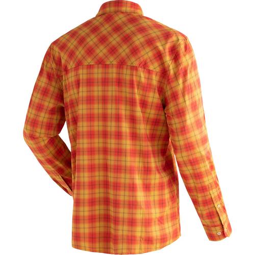 Rückansicht von Maier Sports Kasen Outdoorhemd Herren Orange