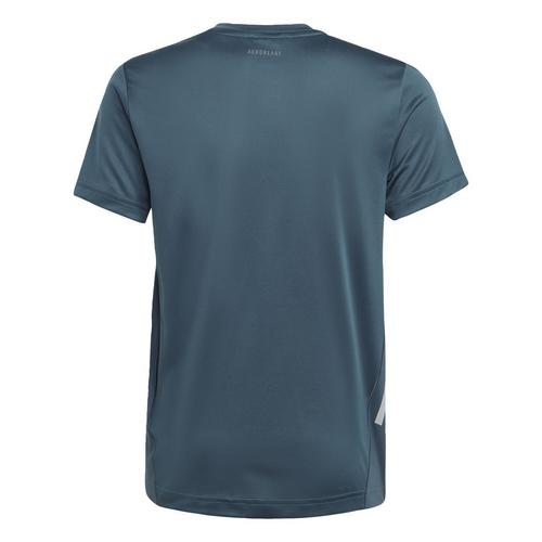 Rückansicht von adidas AEROREADY 3-Streifen T-Shirt T-Shirt Kinder Arctic Night / Reflective Silver