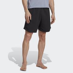 Rückansicht von adidas Yoga Base Training Shorts Funktionsshorts Herren Black / Carbon