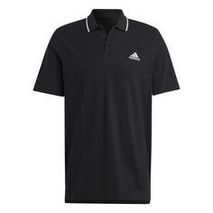 adidas Essentials Piqué Small Logo Poloshirt T-Shirt Herren Black