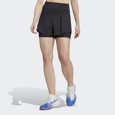 Rückansicht von adidas Tennis Match Shorts Funktionsshorts Damen Black
