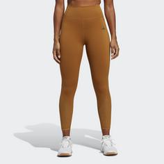 Rückansicht von adidas Tailored HIIT Training 7/8-Leggings Tights Damen Bronze Strata