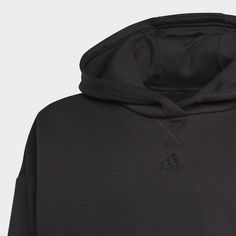 Rückansicht von adidas Hooded Fleece Trainingsanzug Trainingsanzug Kinder Black