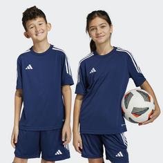 Rückansicht von adidas Tiro 23 Club Trainingstrikot Fußballtrikot Kinder Team Navy Blue 2 / White