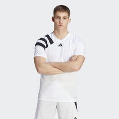Rückansicht von adidas Fortore 23 Trikot Fußballtrikot Herren White / Black