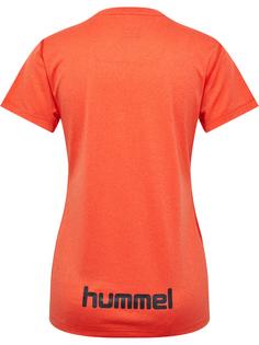 Rückansicht von hummel hmlSPRINT MEL T-SHIRT S/S WOMAN T-Shirt Damen SPICY ORANGE MELANGE