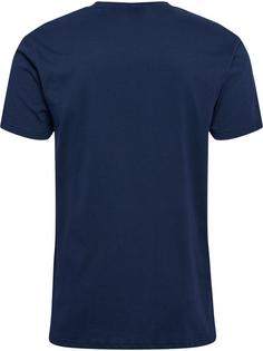 Rückansicht von hummel hmlACTIVE STRIPE CO TEE S/S T-Shirt Herren DRESS BLUES