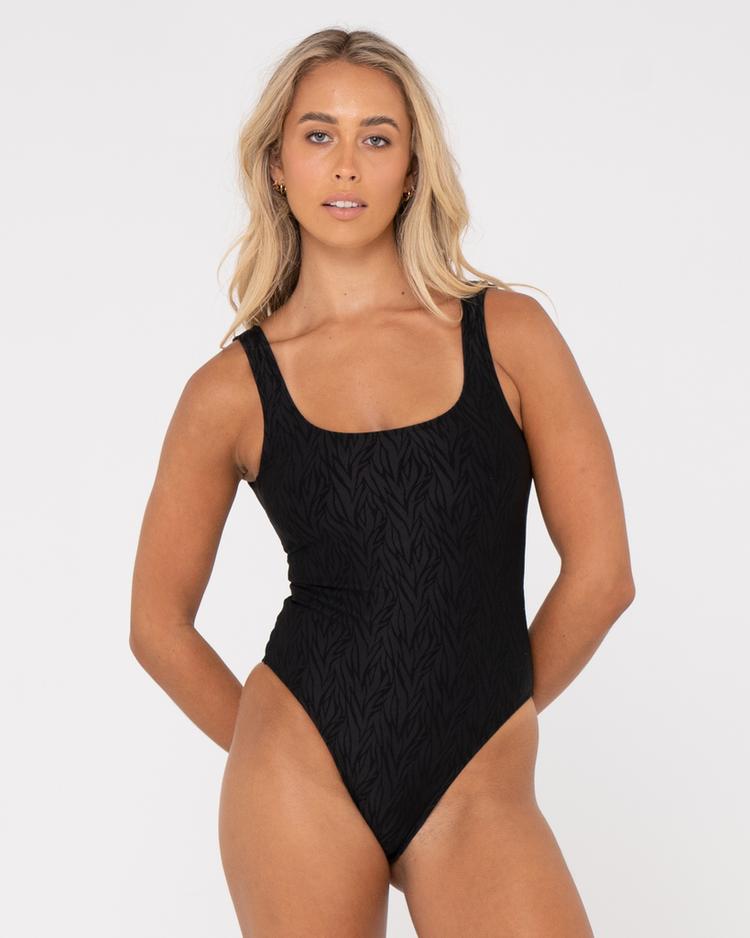 RUSTY RUSTY TROPICA RETRO ONE PIECE Badeanzug Damen - Black - 0 | SportScheck