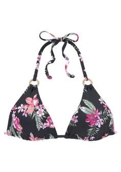 Lascana Triangel-Bikini-Top Bikini Oberteil Damen schwarz-bedruckt