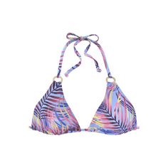 Lascana Triangel-Bikini-Top Bikini Oberteil Damen himmelblau bedruckt