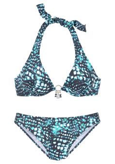 BRUNO BANANI Bügel-Bikini Bikini Set Damen marine-bedruckt