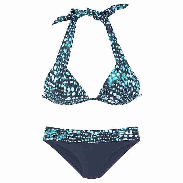 BRUNO BANANI Triangel-Bikini Bikini Set Damen marine-bedruckt