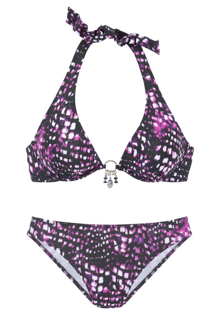BRUNO BANANI BRUNO BANANI B&uuml;gel-Bikini Bikini Set Damen - dunkelrosa-bedruckt - 0 | SportScheck