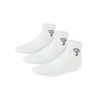 Black Snake 3 Pack Quarter Sneaker Socken Sportsocken Weiß