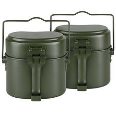 Black Snake 2er Set Aluminium Kochgeschirr Lunchbox Oliv