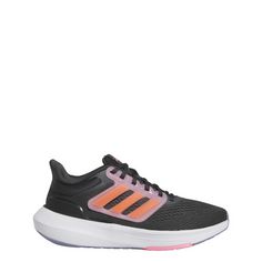 Rückansicht von adidas Ultrabounce Junior Schuh Sneaker Kinder Carbon / Screaming Orange / Beam Pink