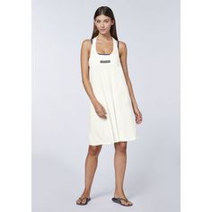 Rückansicht von Chiemsee Neckholder-Kleid Jerseykleid Damen 11-4202 Star White