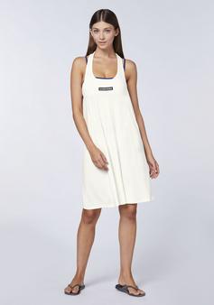Rückansicht von Chiemsee Neckholder-Kleid Jerseykleid Damen 11-4202 Star White