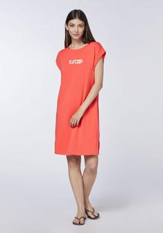 Rückansicht von Chiemsee Strandkleid Jerseykleid Damen 17-1656 Hot Coral