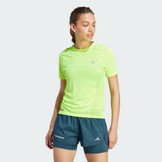 Rückansicht von adidas Ultimate Knit T-Shirt T-Shirt Damen Lucid Lemon