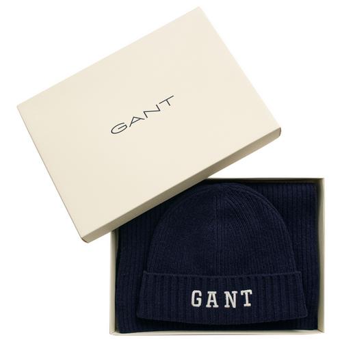 Rückansicht von GANT Mütze Beanie Herren Blau