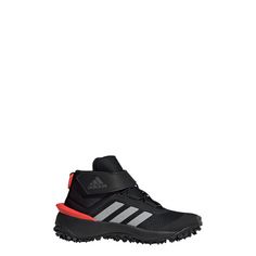 Rückansicht von adidas Fortatrail Kids Schuh Sneaker Kinder Core Black / Silver Metallic / Bright Red