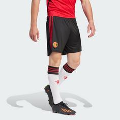 Rückansicht von adidas Manchester United 23/24 Heimshorts Funktionsshorts Herren Black