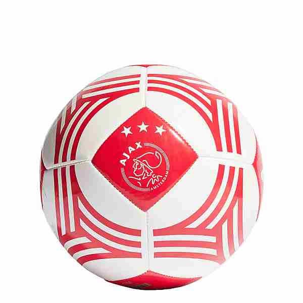 adidas Ajax Home Club Ball Fußball White / Bold Red