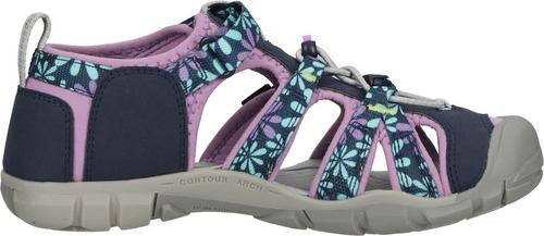Rückansicht von Keen Wanderschuhe Outdoorsandalen Kinder Violett