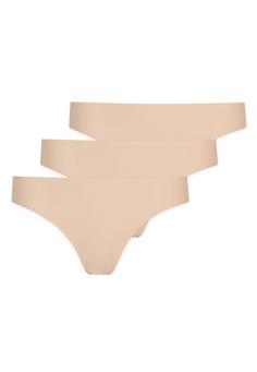 Snocks Tangas aus Mikrofaser String Damen Hellbeige