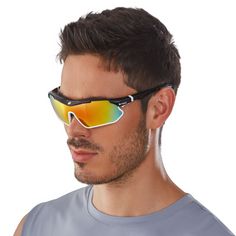 Rückansicht von YEAZ SUNRAY Sportbrille Eclipse Black