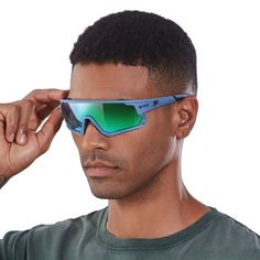 Rückansicht von YEAZ SUNRISE Sportbrille Speed Green