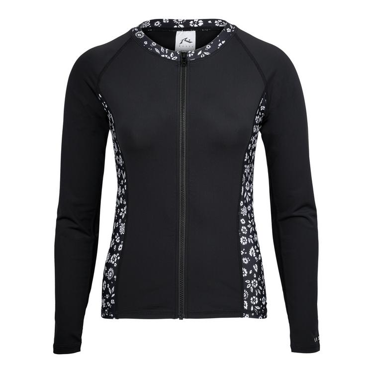 RUSTY RUSTY PINA COLADA FULL ZIP LONG SLEEVE RASHIE UV Anzug Damen - Black - 0 | SportScheck