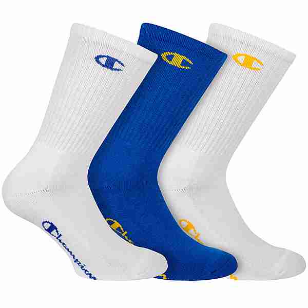 CHAMPION Socken Freizeitsocken Blau/Gelb/Weiß