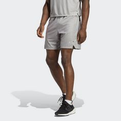Rückansicht von adidas Workout PU Print Shorts Funktionsshorts Herren Mgh Solid Grey