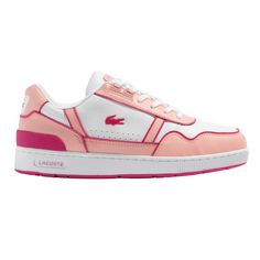 Rückansicht von Lacoste Sneaker Sneaker Kinder Weiß/Pink