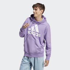 Rückansicht von adidas Essentials French Terry Big Logo Hoodie Hoodie Herren Violet Fusion