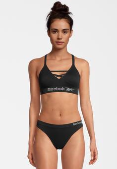 Rückansicht von Reebok Nahtloser Sport-BH Sport-BH Damen Black