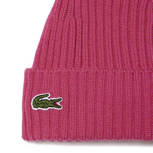 Rückansicht von Lacoste Mütze Beanie Pink