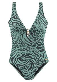 BRUNO BANANI Badeanzug Badeanzug Damen - jade bedruckt