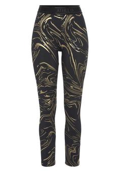 LASCANA Active Funktionsleggings Tights Damen schwarz gold