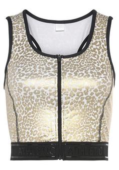 LASCANA Active Crop-Top Croptop Damen gold weiß