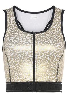 LASCANA Active Crop-Top Croptop Damen gold, weiß