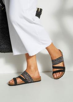 Rückansicht von Lascana Pantolette Sandalen Damen schwarz