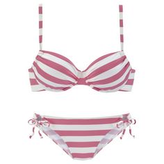 VENICE BEACH Bügel-Bikini Bikini Set Damen rosa-weiß